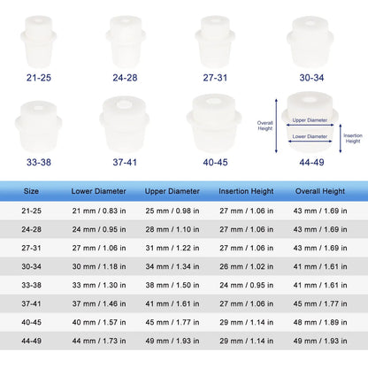 Silicone Stopper, with Detachable Glass Frit, 3/5 Pack Labasics