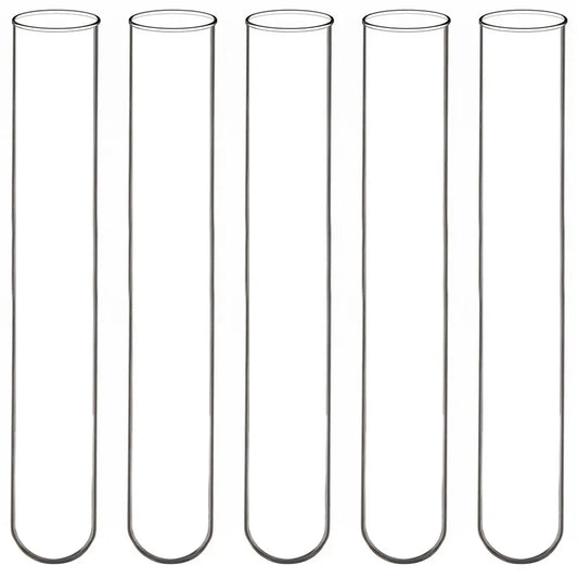 Glass Round Bottom Test Tubes, 20 mm OD X 150 mm Length, 20-50 Packs Labasics