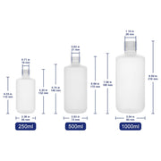 Transparent Narrow-Mouth Media Storage Bottles, Polypropylene, 250-1000 ml Labasics