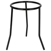Black metal laboratory tripod with three outward-expanding legs, 1-pack