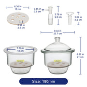 Glass Lab Vacuum Desiccator, 24/29 Joint Labasics