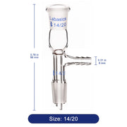 Glass Vacuum Take Off Adapter, Short Stem with 14/20 Joints Labasics