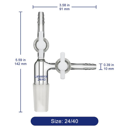 Vacuum Transfer Adapter with PTFE Valve Labasics