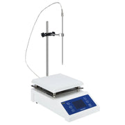 Laboratory hot plate stirrer with LCD display and dual temperature sensor