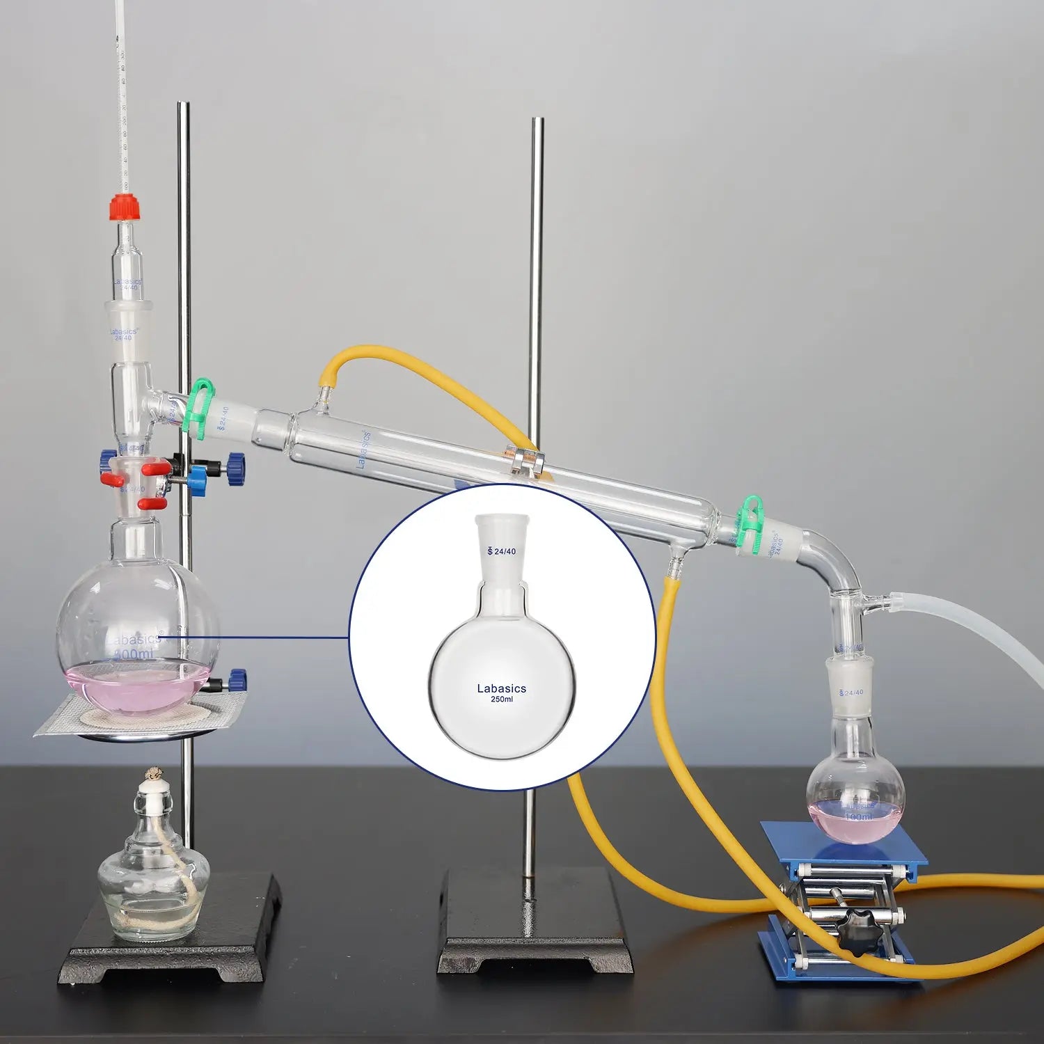 Glass Round Bottom Flask with 24/40 Standard Taper Outer Joint Labasics
