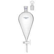 Conical separatory funnel, 1000 mL (1 L), borosilicate glass, PTFE stopcock, efficient liquid separation for lab applications