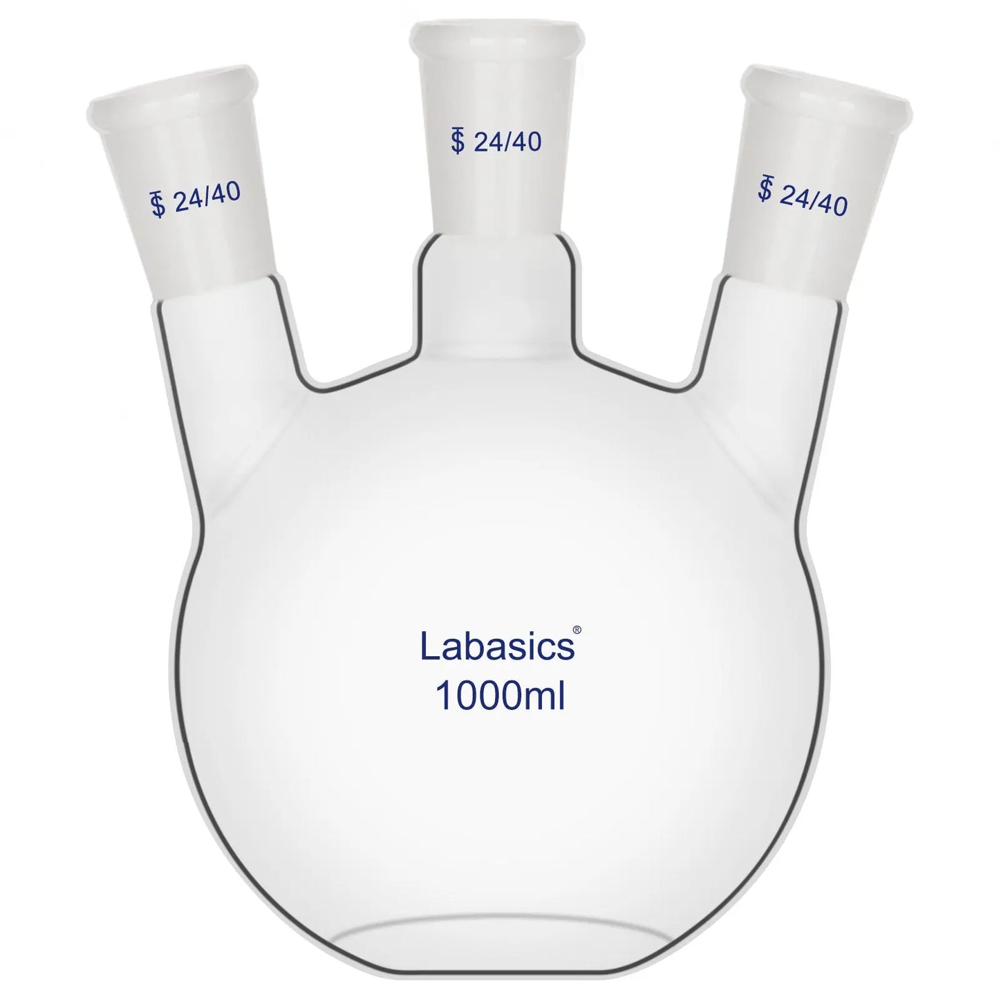 3 neck flat bottom flask 1000 ml, chemical synthesis and distillation flask