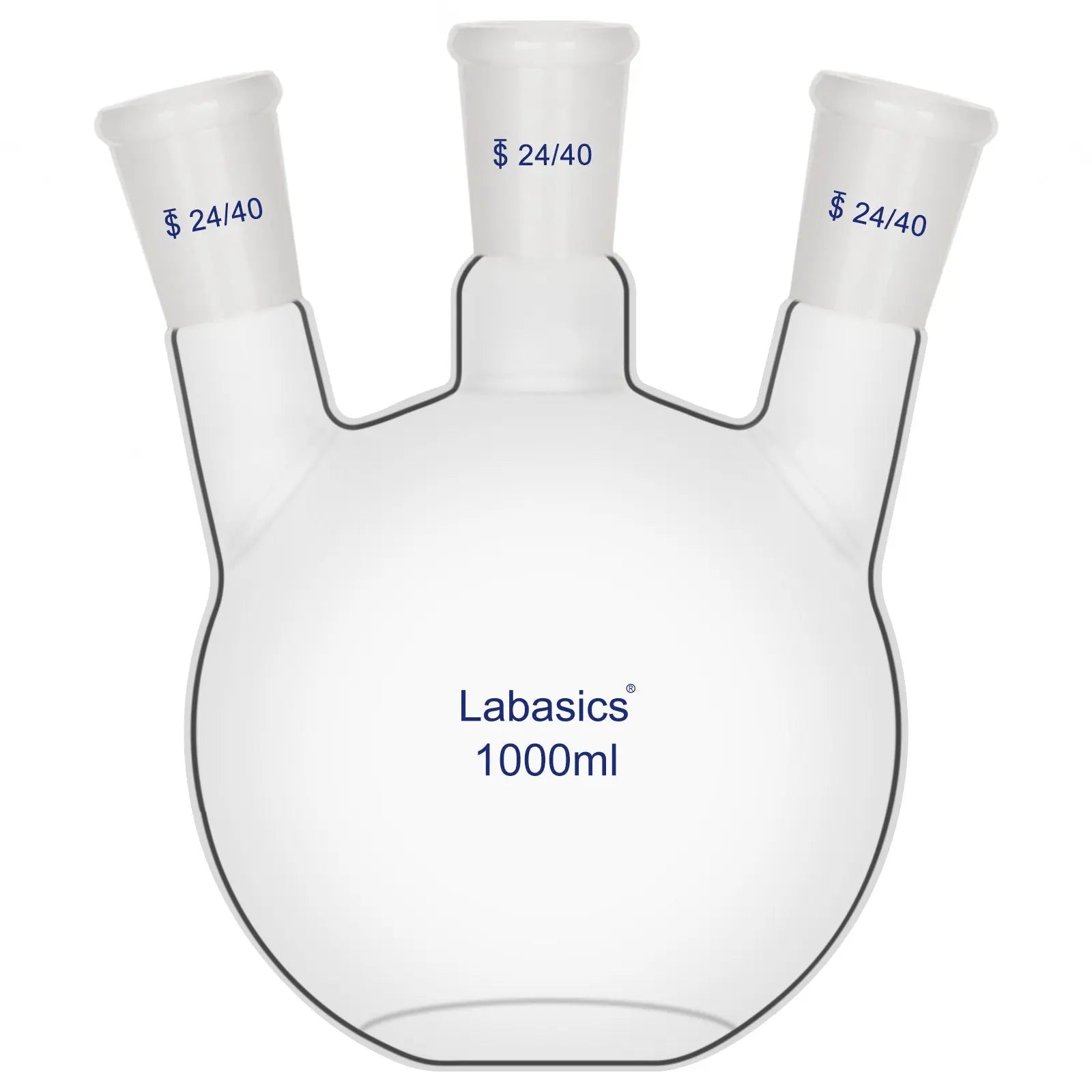 3 neck flat bottom flask 1000 ml, chemical synthesis and distillation flask