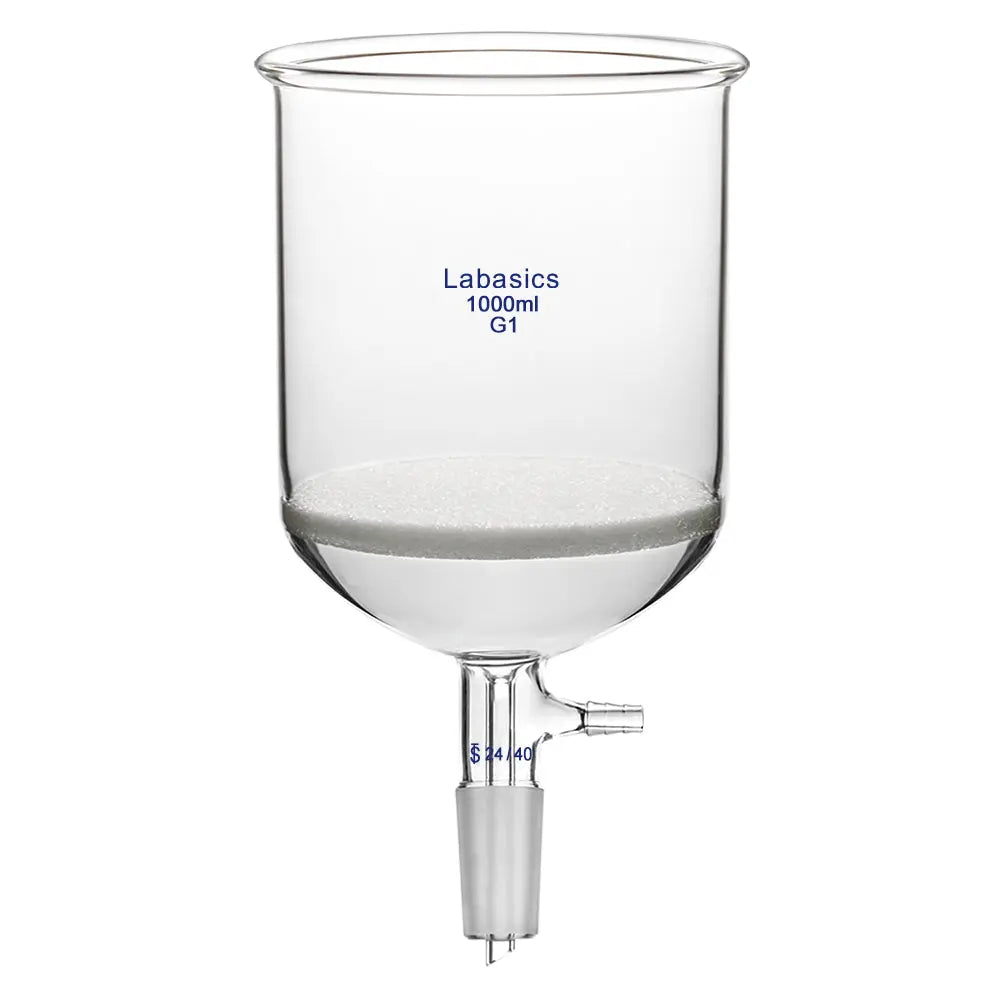 Büchner funnel, 1000 mL (1 L), coarse frit glass, 24/40 joint, borosilicate material, for large-volume rapid vacuum filtration