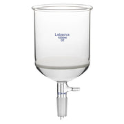 Büchner funnel, 1000 mL (1 L), medium frit glass, 24/40 joint, borosilicate material, for large-volume vacuum filtration