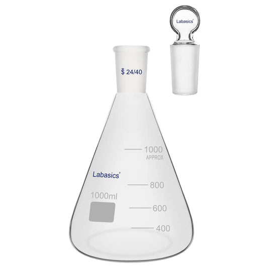 Erlenmeyer Flask with Glass Stopper, 24/40 Joint, 250-1000 mL Labasics Shop