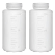 HDPE wide mouth plastic reagent bottle, 1000 mL, with screw cap