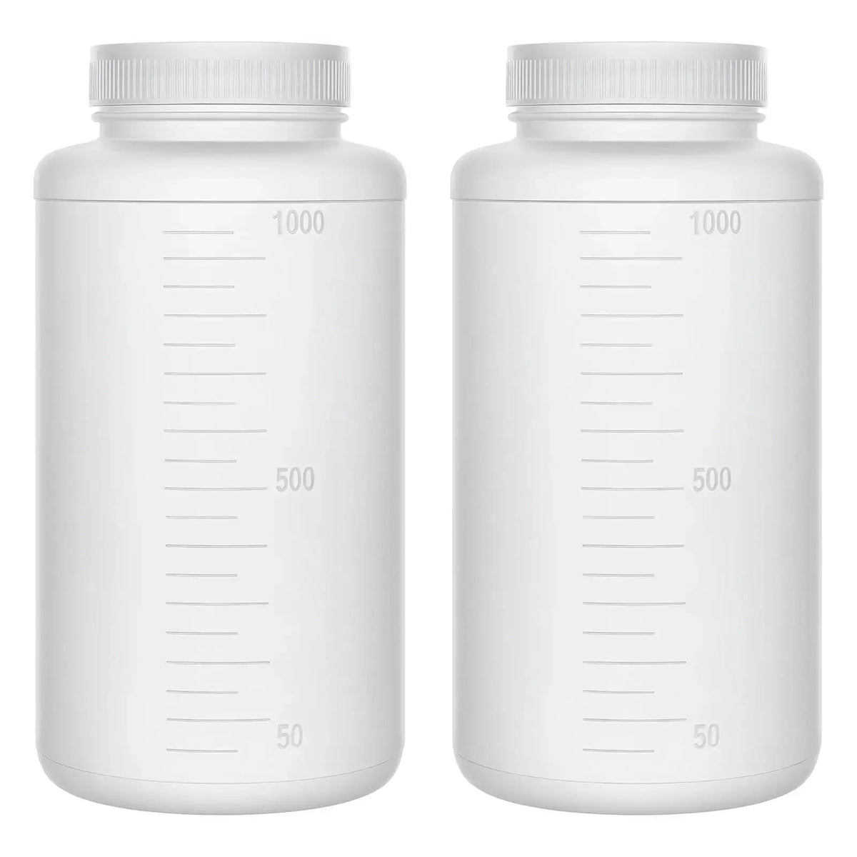 HDPE wide mouth plastic reagent bottle, 1000 mL, with screw cap