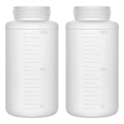 HDPE wide mouth plastic reagent bottle, 1000 mL, with screw cap