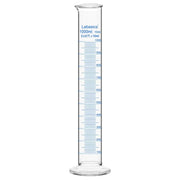 Graduated cylinder, 1000 mL (1 L), borosilicate glass, large capacity, clear scale markings for accurate volume measurement