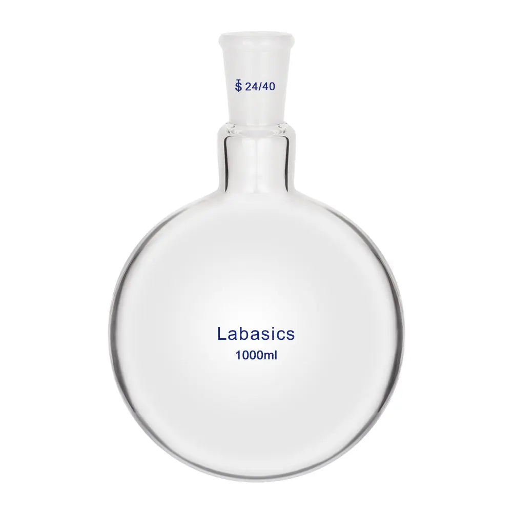 1 neck round bottom flask, 1000 mL (1 L), 24/40 joint, borosilicate glass, for distillation and reaction processes
