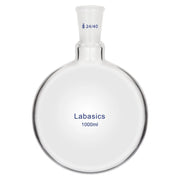 Short neck round bottom flask, 1000 mL (1 L), borosilicate glass, 24/40 joint, heavy wall, for distillation and reaction processes