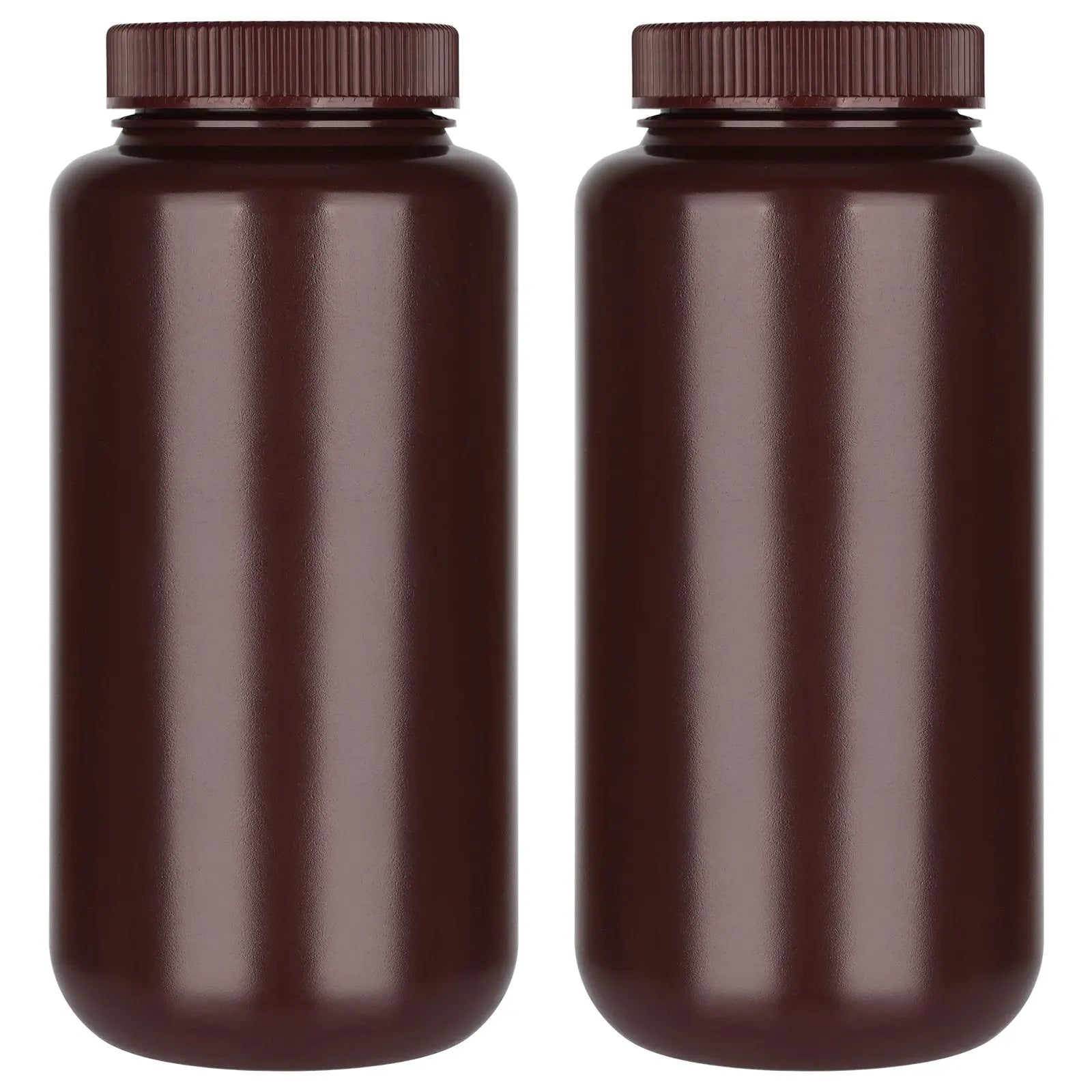 HDPE wide mouth amber reagent bottle, 1000 mL, with screw cap