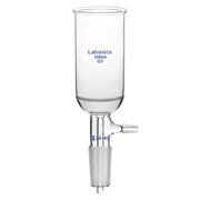 Büchner funnel, 100 mL, G1 coarse frit, 24/40 joint, hose connection, used for rapid laboratory vacuum filtration