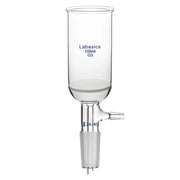 Büchner funnel, 100 mL, G3 fine frit, 24/40 joint, borosilicate glass, hose connection, for laboratory vacuum filtration