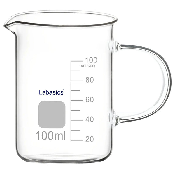 Labasics Glass Beaker with Handle & Spout, 100-1000 ml, Borosilicate ...