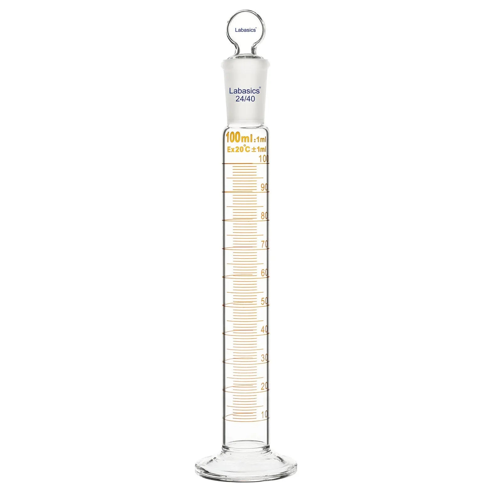Graduated Cylinder with Stopper, 50-500mL Labasics