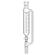 100ml graduated pressure equalizing addition funnel, borosilicate glass with PTFE stopcock, ideal for controlled stepwise reagent addition