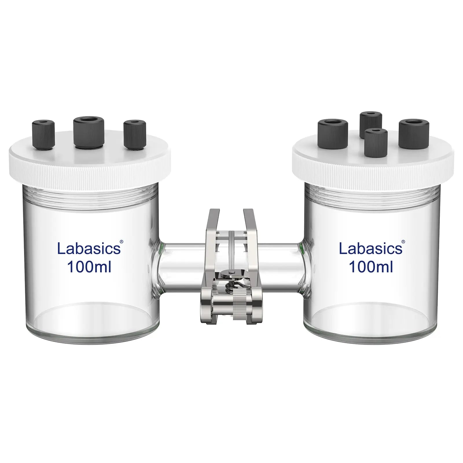 dual chamber h type cell ptfe cap glass reactor membrane separation system