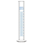 Measuring cylinder, 100 mL, borosilicate glass, easy-to-read metric scale, for laboratory measurement and solution preparation