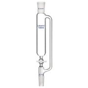 100ml cylindrical lab addition funnel with PTFE stopcock, borosilicate glass, 24/40 joints for controlled reagent addition