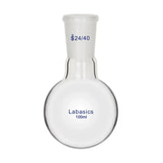 Round bottom flask, 100 mL, single neck, 24/40 standard joint, borosilicate glass for laboratory mixing and heating