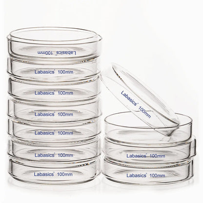 Glass Petri Dish with Lid, 60-150 mm Outer Diameter Labasics