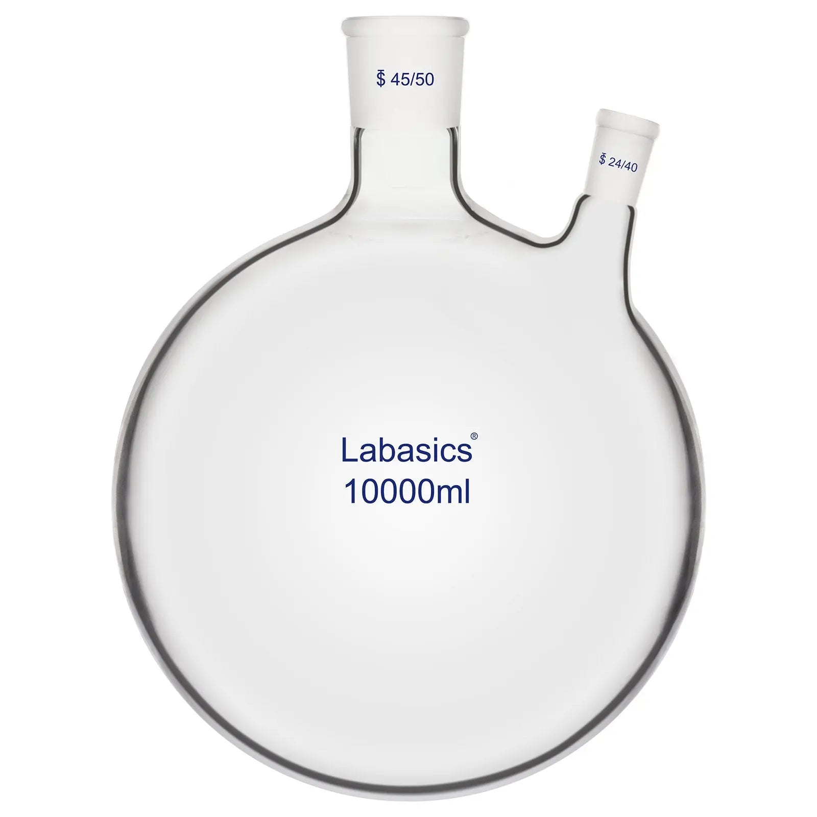 10 L dual neck reaction flask for distillation reflux addition funnel setup