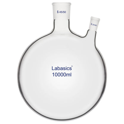 10 L dual neck reaction flask for distillation reflux addition funnel setup