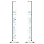 Graduated measuring cylinder, 10 mL, borosilicate glass, clear metric scale, narrow body for precise small-volume liquid measurement; 2-pack