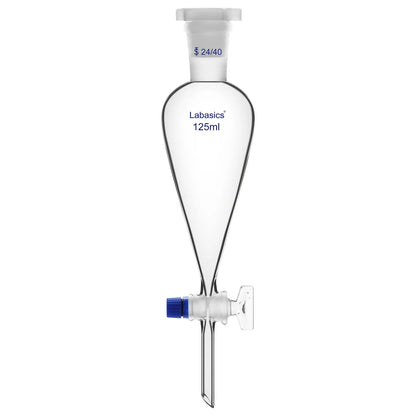 Conical Separatory Funnel with Glass Stopcock and 24/40 Plastic Joint Stopper, 60 – 1000 mL Labasics shop