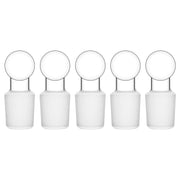 Glass solid stopper, penny head, 14/20 joint size, borosilicate lab plug, 5 pack