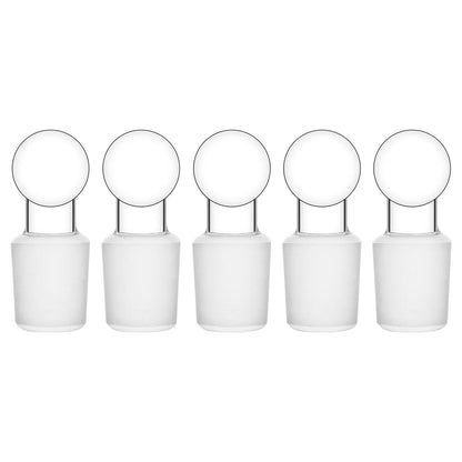 Glass Solid Stopper, Penny Head, 5 Pack Labasics
