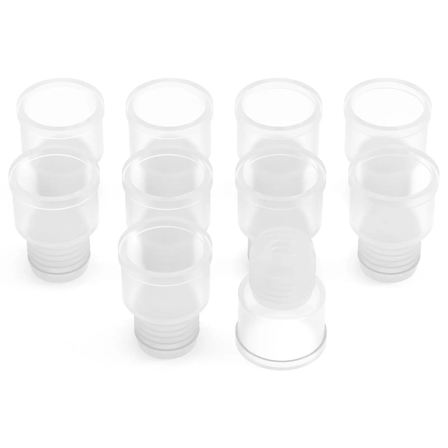Silicone Flip-Top Stopper, Threaded Design, 10 Pack Labasics