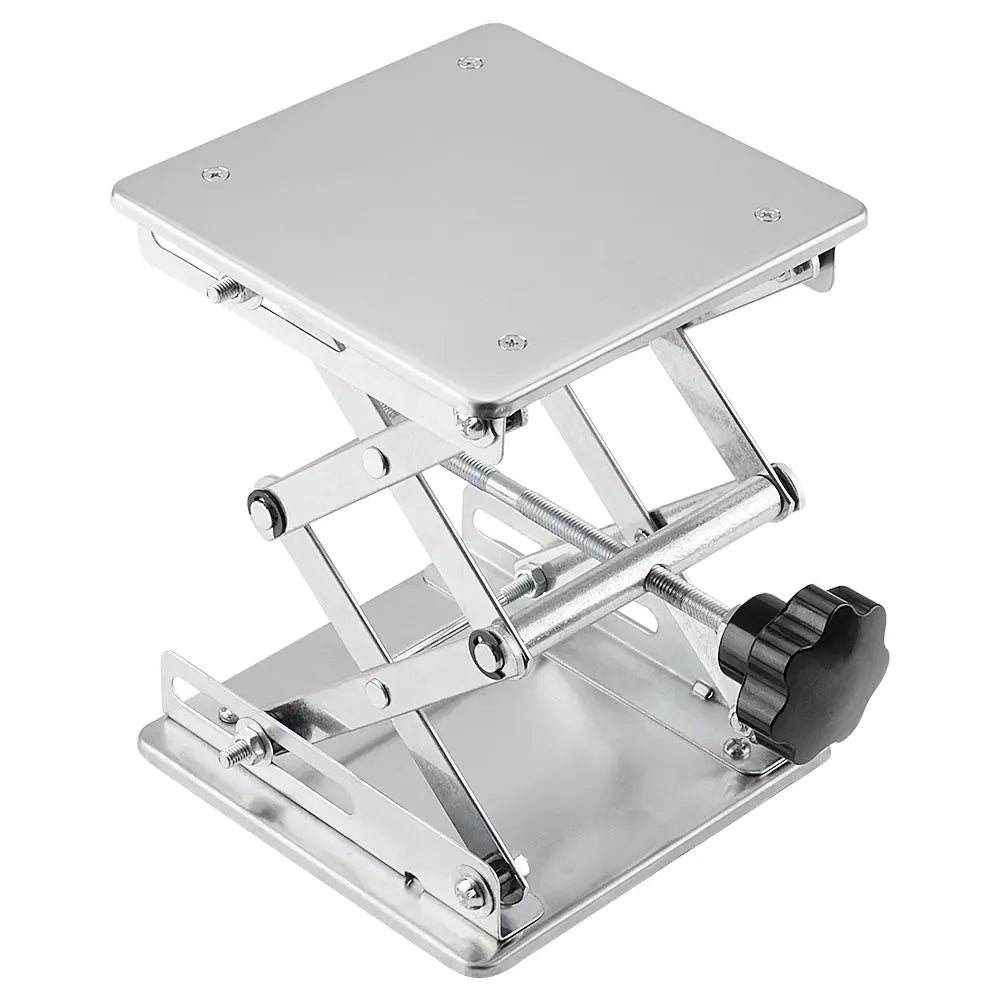 150×150 mm lab lift jack with 10 kg load capacity and adjustable height range for lab use