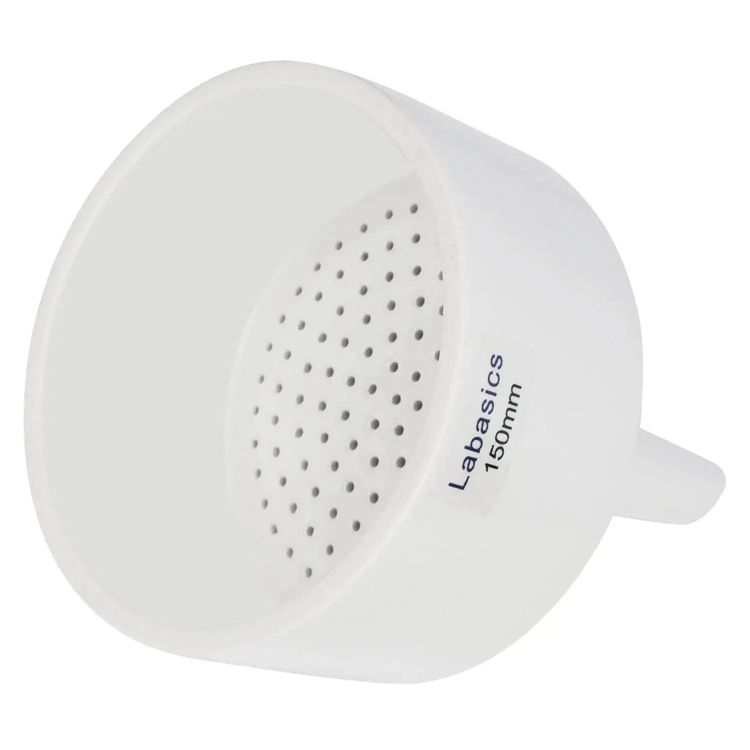 Porcelain Büchner funnel, 150 mm outer diameter, chemical-resistant ceramic, perforated plate design for laboratory filtration