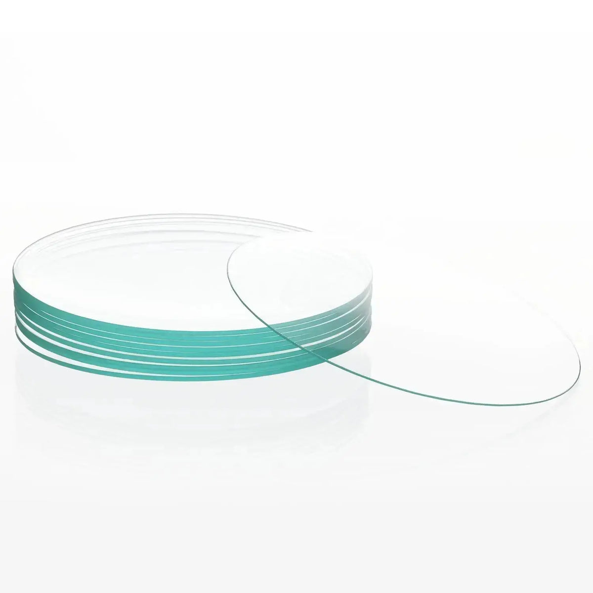 Watch glass cover, borosilicate glass, smooth surface, used for solvent evaporation and covering laboratory containers