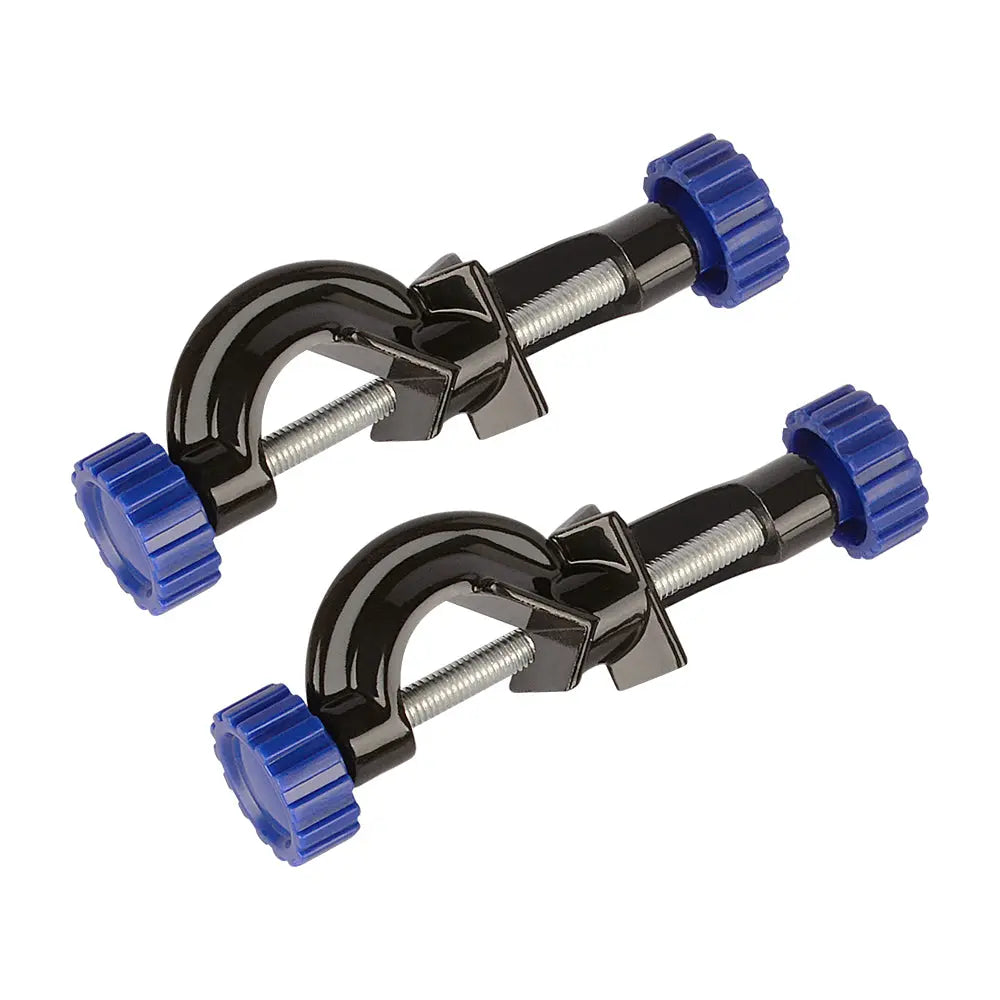 Adjustable bosshead clamp holder, 16 mm rod compatibility, aluminum alloy body, plastic knobs, secure lab stand support for clamps and glassware positioning