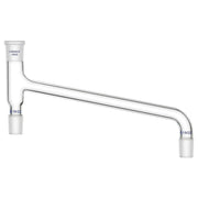75° bent borosilicate glass distilling adapter, 19/22 joint, heavy-duty and reusable for laboratory distillation setups