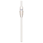 Labasics 8mm OD drip tube extended adapter, heavy-duty borosilicate glass, resistant to heat and chemicals for lab applications