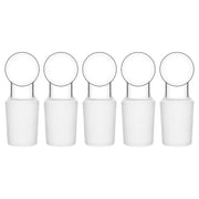 Penny head glass stopper, 19/22 joint, solid type, borosilicate sealing plug