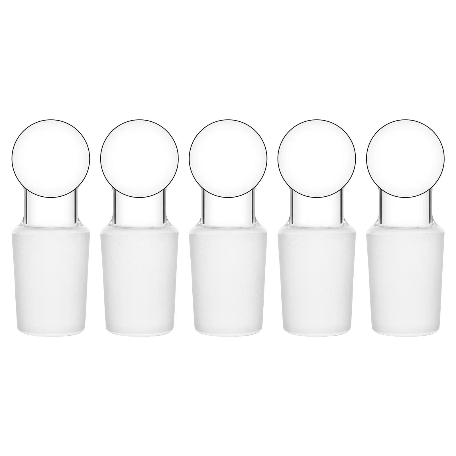 Glass Solid Stopper, Penny Head, 5 Pack Labasics