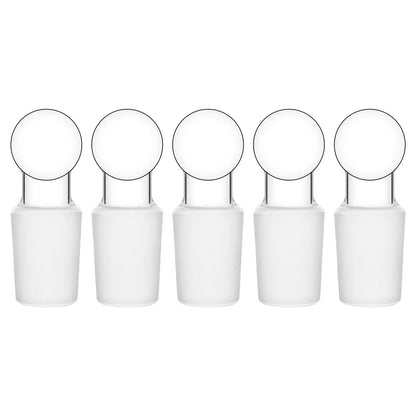 Glass Solid Stopper, Penny Head, 5 Pack Labasics