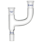 3-way Claisen distillation adapter, 19/22 ground joints, high-borosilicate glass, three-way connection, leak-resistant structure for stable distillation assemblies
