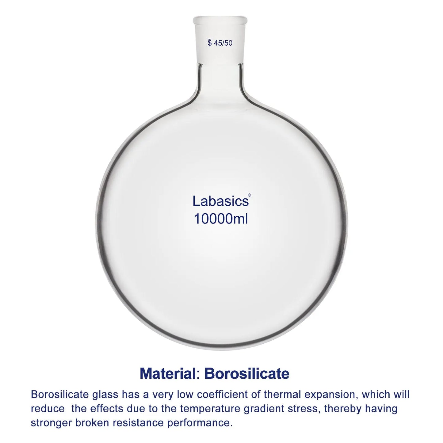 1 Neck Round Bottom Flask, 45/50 Joint, 5-20 L Labasics Shop